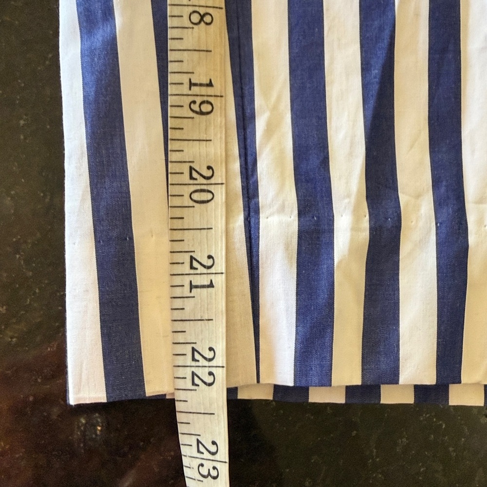 NWT J. Crew Tushar Blue/White Stripe Halter Neck Wide Leg Jumpsuit Size 6 - Picture 9 of 16